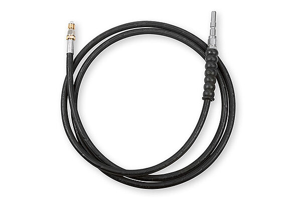 Der spezielle Rohrreinigungsschlauch ist aus glattem Oberflächenmaterial gefertigt, so dass bei der Arbeit nur geringe Reibung im Rohr entsteht. Der Schlauch wird direkt an das Stecksystem der Hochdruckpistole gekuppelt. Eine rotierende Kanaldüse reinigt optimal die Rohrwandung diverser Leitungen.