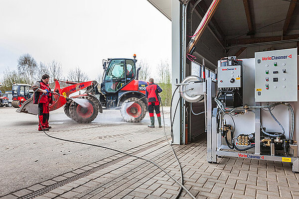 Baumaschinen Reinigung Mit den Profi-Hochdruckreinigern von VarioCleaner lassen sich Baumaschinen und Baustellen reinigen.