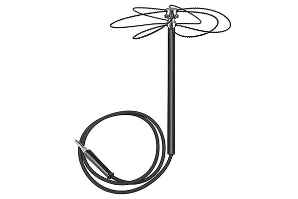 Der Schachtwäscher Flexi reinigt Schächte und Kamine von innen. Er besteht aus einem Hochdruckdüsenkopf mit flexiblen Abstandhaltern und wird einfach von unten in den Schacht eingeführt.