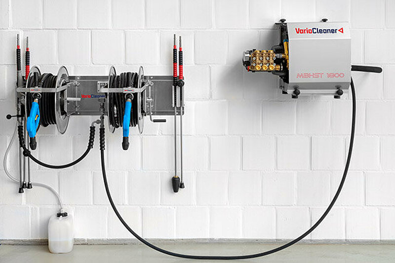 VarioCleaner bietet stationäre Profi-Hochdruckreinger mit extrem kurzen Rüstzeiten an.